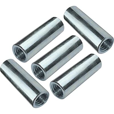Aerzetix Set di 5 dadi manicotti di accoppiamento M10x40x13mm filettato manicotto prolunga cilindrico tondo in acciaio zincato Aerzetix Set di 5 dadi manicotti di accoppiamento M10x40x13mm filettato manicotto prolunga cilindrico tondo in acciaio zincato