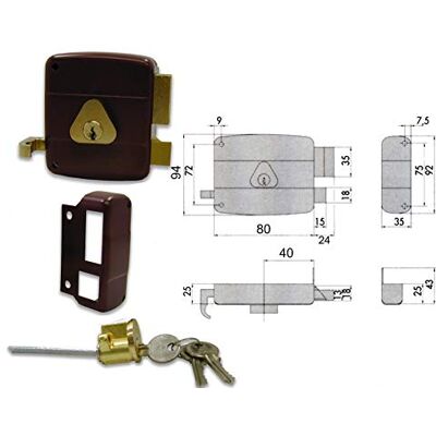 CISA 50120-70-1 SERRATURA APPLICARE CILINDRO STACCATO DX CISA 50120-70-1 SERRATURA APPLICARE CILINDRO STACCATO DX