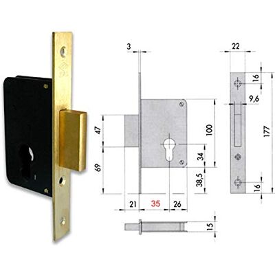 CISA 52310-50-0 SERRATURA INFILARE CILINDRO SAGOMATO BQ F22 CISA 52310-50-0 SERRATURA INFILARE CILINDRO SAGOMATO BQ F22