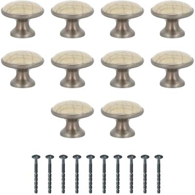 Amig Confezione da 10 Pomelli per mobili Diametro Ø29 mm Colore Nichel Spazzolato Realizzato in Zamak/Ceramica Maniglie per cassetti e armadi da cucina e bagno con stile Mod. Amig Confezione da 10 Pomelli per mobili Diametro Ø29 mm Colore Nichel Spazzolato Realizzato in Zamak/Ceramica Maniglie per cassetti e armadi da cucina e bagno con stile Mod.