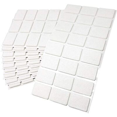 Adsamm ® / 240 x feltrini autoadesivi/Bianco / 25x35 mm/Rettangolare/piedini per mobili in feltro da 3.5 mm di spessore/pad protettivi per arredi Adsamm ® / 240 x feltrini autoadesivi/Bianco / 25x35 mm/Rettangolare/piedini per mobili in feltro da 3.5 mm di spessore/pad protettivi per arredi