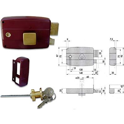 CISA 50180-60-2 SERRATURA APPLICARE CILINDRO STACCATO SX CISA 50180-60-2 SERRATURA APPLICARE CILINDRO STACCATO SX
