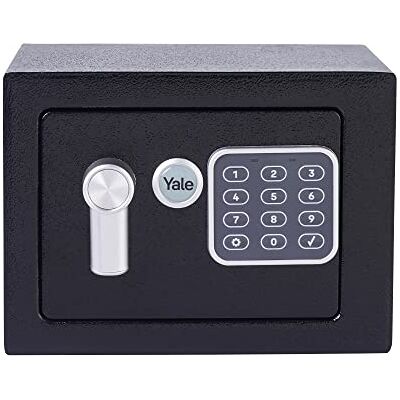 Yale Cassaforte XS YSV/170/DB2 Nero, con Tastiera Digitale, Indicatori di Luce a LED, Fissaggi a Parete e Pavimento, Capacità di 3.8 L, Dim Interne 170 x 230 x 170 mm, Mini, Versione Corrente Yale Cassaforte XS YSV/170/DB2 Nero, con Tastiera Digitale, Indicatori di Luce a LED, Fissaggi a Parete e Pavimento, Capacità di 3.8 L, Dim Interne 170 x 230 x 170 mm, Mini, Versione Corrente