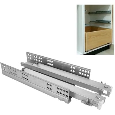 Amig Set di 2 guide scorrevoli Mod. in acciaio zincato per cassetti di mobili, cassetti o armadi di rimozione totale con autobloccante Resistenza di carico: 25 kg/coppia Misure: 550 mm Amig Set di 2 guide scorrevoli Mod. in acciaio zincato per cassetti di mobili, cassetti o armadi di rimozione totale con autobloccante Resistenza di carico: 25 kg/coppia Misure: 550 mm