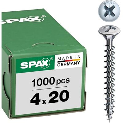Vite in legno SPAX - 4x20 mm - Rivestimento WIROX - Pozidriv - Testa Vite in legno SPAX - 4x20 mm - Rivestimento WIROX - Pozidriv - Testa