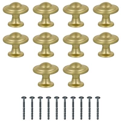 Amig Confezione da 10 Pomelli per mobili Diametro Ø30 mm Colore Oro Spazzolato Realizzato in Zamak Maniglie per cassetti e armadi da cucina e bagno dallo stile moderno Mod. Amig Confezione da 10 Pomelli per mobili Diametro Ø30 mm Colore Oro Spazzolato Realizzato in Zamak Maniglie per cassetti e armadi da cucina e bagno dallo stile moderno Mod.
