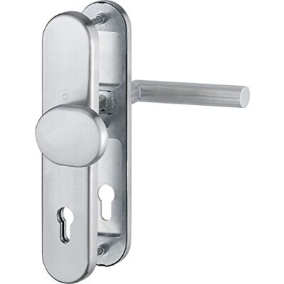 HOPPE Amsterdam Kit di ricambio per porta d'ingresso, 88 mm, in acciaio inox opaco, cilindro profilato per porta di spessore 62 – 72 mm, senza protezione nucleare, test: RC2 secondo EN 1906, 1 HOPPE Amsterdam Kit di ricambio per porta d'ingresso, 88 mm, in acciaio inox opaco, cilindro profilato per porta di spessore 62 – 72 mm, senza protezione nucleare, test: RC2 secondo EN 1906, 1