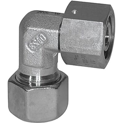RIEGLER Raccordo angolare regolabile, dado M16 x 1,5 i., tubo esterno Ø 10 mm, PN max. 315 bar, acciaio inox 1.4571 RIEGLER Raccordo angolare regolabile, dado M16 x 1,5 i., tubo esterno Ø 10 mm, PN max. 315 bar, acciaio inox 1.4571