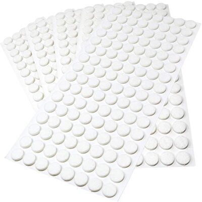 Adsamm ® / 640 x feltrini autoadesivi/Bianco/ø 12 mm/Rotondo/piedini per mobili in feltro da 3.5 mm di spessore/pad protettivi per arredi Adsamm ® / 640 x feltrini autoadesivi/Bianco/ø 12 mm/Rotondo/piedini per mobili in feltro da 3.5 mm di spessore/pad protettivi per arredi