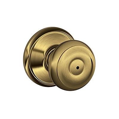 SCHLAGE F40 GEO 609 BRK Brookshire Collection Pomello georgiano per la privacy, ottone anticato SCHLAGE F40 GEO 609 BRK Brookshire Collection Pomello georgiano per la privacy, ottone anticato