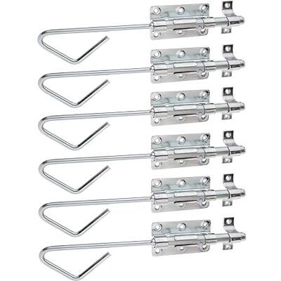 Alberts Chiavistello a bullone con passante fissato, zincato galvanizzato, passivato a strato spesso, piastra 100 x 60 mm, bullone 16 x 320 mm, set da 6 pezzi Alberts Chiavistello a bullone con passante fissato, zincato galvanizzato, passivato a strato spesso, piastra 100 x 60 mm, bullone 16 x 320 mm, set da 6 pezzi