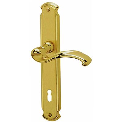 Alpertec Bianca LS Ottone lucido/satinato per porte a forma di corona set maniglia porta guarnizioni, Alpertec Bianca LS Ottone lucido/satinato per porte a forma di corona set maniglia porta guarnizioni,