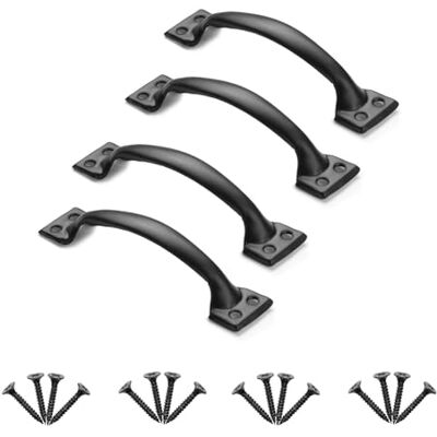 VEVOR Maniglia per Porta da Fienile, Maniglia per Cancello di Recinzione Rustica da 152 mm 4 Pezzi, Rivestimento Antiruggine, Maniglie in Acciaio al Carbonio, per Porte Scorrevoli in Metallo VEVOR Maniglia per Porta da Fienile, Maniglia per Cancello di Recinzione Rustica da 152 mm 4 Pezzi, Rivestimento Antiruggine, Maniglie in Acciaio al Carbonio, per Porte Scorrevoli in Metallo