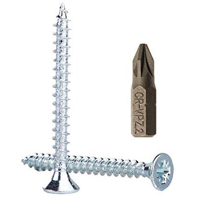 Marcopol Confezione da 100 pezzi in acciaio zincato 4,0 x 50 mm viti per legno, viti per truciolato, vite universale Pozi-Drive, PZ completamente filettato, testa svasata Pozidriv (100, 4,0 x 50 mm) Marcopol Confezione da 100 pezzi in acciaio zincato 4,0 x 50 mm viti per legno, viti per truciolato, vite universale Pozi-Drive, PZ completamente filettato, testa svasata Pozidriv (100, 4,0 x 50 mm)