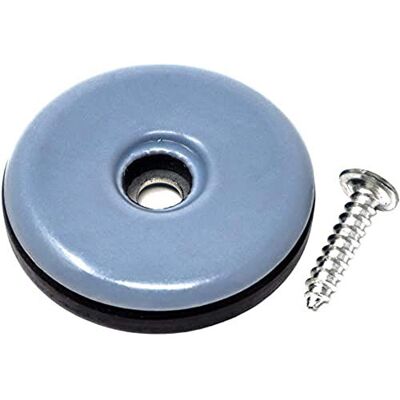Adsamm ® / 100 x scivoli in PTFE con vite / grigio azzurri / Ø 38 mm / tondi / pad in PTFE e gomma con vite / piedini protettivi per arredi ® Quality Adsamm ® / 100 x scivoli in PTFE con vite / grigio azzurri / Ø 38 mm / tondi / pad in PTFE e gomma con vite / piedini protettivi per arredi ® Quality