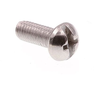 PRiME 9003018 Vite a testa tonda, a taglio/Phillips Combo, 100 Pack, 100 PRiME 9003018 Vite a testa tonda, a taglio/Phillips Combo, 100 Pack, 100