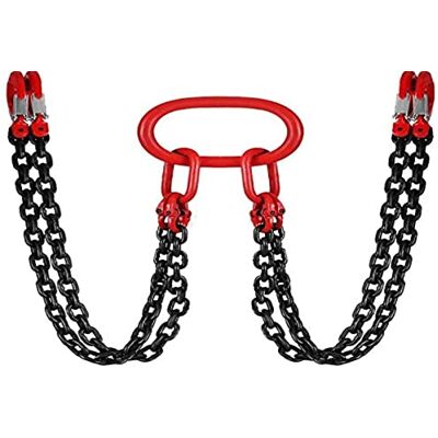 Moh Catene di Sollevamento a 4 Gambe Lunghezza, 5T 1,5m Imbracatura per Catena di Sollevamento in Acciaio Legato da Carico Utile 11023 LBS con Gancio a Forcella Moh Catene di Sollevamento a 4 Gambe Lunghezza, 5T 1,5m Imbracatura per Catena di Sollevamento in Acciaio Legato da Carico Utile 11023 LBS con Gancio a Forcella