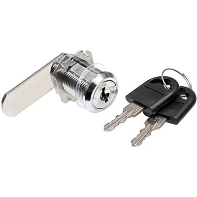 KeyMet Serratura a leva universale per armadio, serratura per mobili, serratura per cassetta delle lettere, diametro 19 mm (2, 20 chiavi uguali) KeyMet Serratura a leva universale per armadio, serratura per mobili, serratura per cassetta delle lettere, diametro 19 mm (2, 20 chiavi uguali)