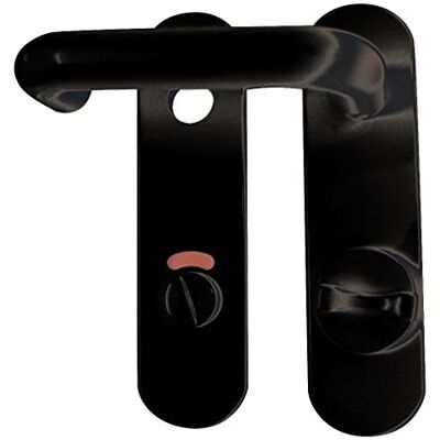 Alpertec Plastica – LS per porte bagno WC con catenacci materiale di fissaggio incluso, colore nero, Alpertec Plastica – LS per porte bagno WC con catenacci materiale di fissaggio incluso, colore nero,