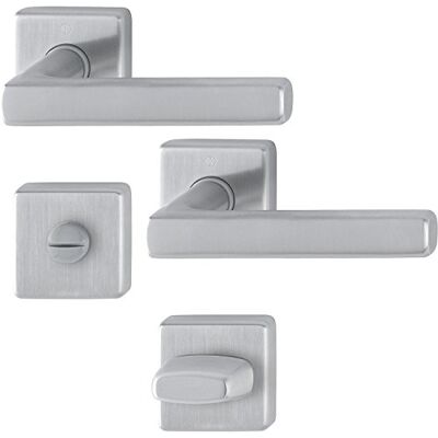 HOPPE Dallas Maniglia WC - Acciaio inossidabile opaco Maniglia bagno HOPPE Dallas Maniglia WC - Acciaio inossidabile opaco Maniglia bagno
