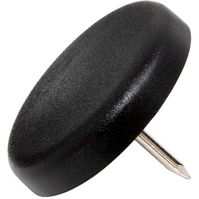 Adsamm 100 feltrini in plastica con chiodo, Nero, Ø 30 mm Adsamm 100 feltrini in plastica con chiodo, Nero, Ø 30 mm