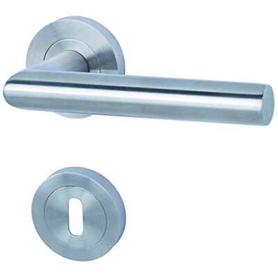 Alpertec Porta in acciaio inox Doha R per stanza porte pulsante set maniglia porta guarnizioni, Alpertec Porta in acciaio inox Doha R per stanza porte pulsante set maniglia porta guarnizioni,