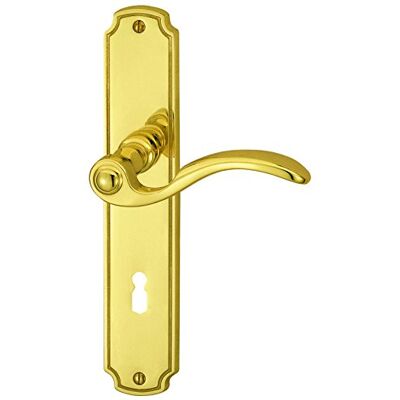 Alpertec Rebeca LS in ottone lucido per porte a forma di corona set maniglia porta guarnizioni Alpertec Rebeca LS in ottone lucido per porte a forma di corona set maniglia porta guarnizioni