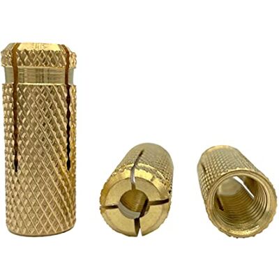 Marcopol Confezione da 30 tasselli in ottone M10 x 32 mm, manicotto per bulloni di espansione, ancoraggio per mattoni in calcestruzzo, tasselli di espansione (30, M10 x 32 mm) Marcopol Confezione da 30 tasselli in ottone M10 x 32 mm, manicotto per bulloni di espansione, ancoraggio per mattoni in calcestruzzo, tasselli di espansione (30, M10 x 32 mm)