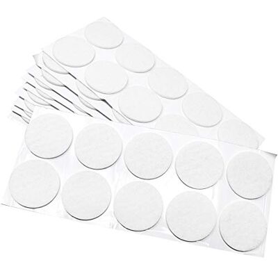 Adsamm ® / 100 x feltrini autoadesivi/Bianco/ø 45 mm/Rotondo/piedini per mobili in feltro da 3.5 mm di spessore/pad protettivi per arredi Adsamm ® / 100 x feltrini autoadesivi/Bianco/ø 45 mm/Rotondo/piedini per mobili in feltro da 3.5 mm di spessore/pad protettivi per arredi