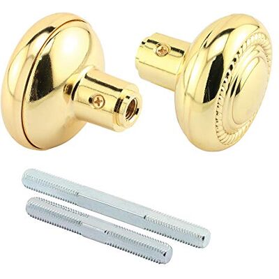 PRiME Defender Security Pomelli per porta in stile coloniale. Square Drive, design in acciaio battuto, finitura in ottone, con mandrini PRiME Defender Security Pomelli per porta in stile coloniale. Square Drive, design in acciaio battuto, finitura in ottone, con mandrini