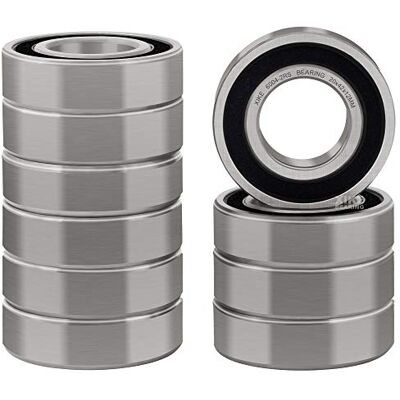 XiKe 10 Pezzi 6004-2RS Cuscinetti a sfera Doppia Tenuta 20x42x12mm, Acciaio cromato e Pre-Lubrificati, 6004RS Cuscinetti a sfera a gola profonda. XiKe 10 Pezzi 6004-2RS Cuscinetti a sfera Doppia Tenuta 20x42x12mm, Acciaio cromato e Pre-Lubrificati, 6004RS Cuscinetti a sfera a gola profonda.