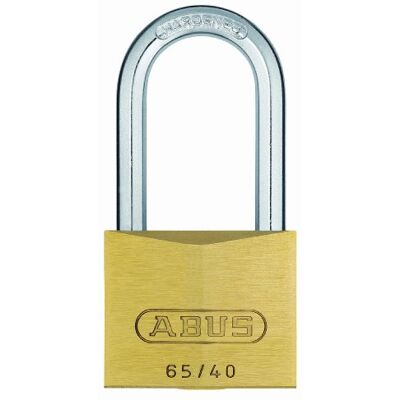 ABUS Lucchetto in ottone ad arco lungo, 40 mm, con chiave unica 6401 ABUS Lucchetto in ottone ad arco lungo, 40 mm, con chiave unica 6401