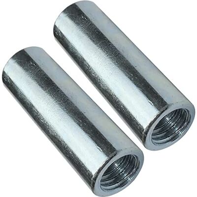 Aerzetix Set di 2 dadi manicotti di accoppiamento M10x40x13mm filettato manicotto prolunga cilindrico tondo in acciaio zincato Aerzetix Set di 2 dadi manicotti di accoppiamento M10x40x13mm filettato manicotto prolunga cilindrico tondo in acciaio zincato