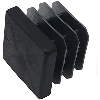 Adsamm ® / 100 x puntali alettati a incastro / neri / 21x21 23x23 mm / quadrati / piedini in polietilene per gambe di mobili in tubolare / puntali protettivi per arredi ® Quality Adsamm ® / 100 x puntali alettati a incastro / neri / 21x21 23x23 mm / quadrati / piedini in polietilene per gambe di mobili in tubolare / puntali protettivi per arredi ® Quality