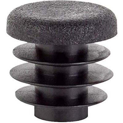 Alberts 858964 Cappuccio di chiusura per tubi cilindrici, plastica, nero, Diametro 15 mm, set da 4 Alberts 858964 Cappuccio di chiusura per tubi cilindrici, plastica, nero, Diametro 15 mm, set da 4