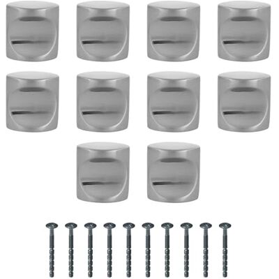 Amig Confezione da 10 Pomelli per mobili Diametro Ø20 mm Colore Nichel Spazzolato Fabbricato in Zamak Per mobili da cucina e bagno Mod. Amig Confezione da 10 Pomelli per mobili Diametro Ø20 mm Colore Nichel Spazzolato Fabbricato in Zamak Per mobili da cucina e bagno Mod.