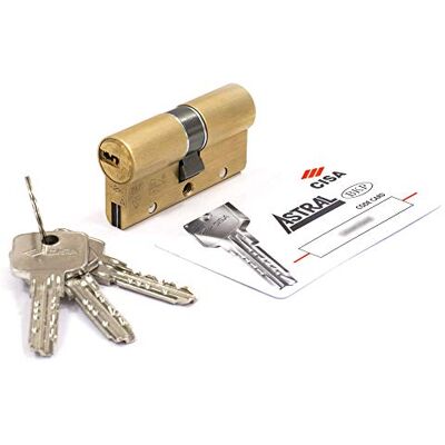 CISA - 10A3S1070 - Ottone spazzolato - Cilindro CISA - 10A3S1070 - Ottone spazzolato - Cilindro