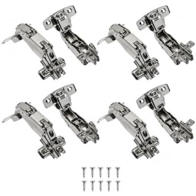 GTV Cerniera angolare KT 165°, Slide-On, scodellino 35 mm, Nichel, 4 pezzi KT 165° 4 pezzi GTV Cerniera angolare KT 165°, Slide-On, scodellino 35 mm, Nichel, 4 pezzi KT 165° 4 pezzi