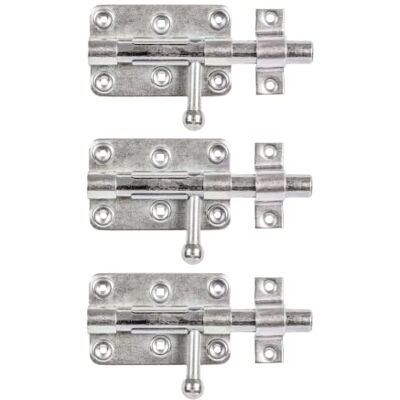 Alberts GAH- 129026 Chiavistello con manico rotondo e passante fissato, zincato giallo galvanizzato, piastra 99 x 60 mm, diametro bullone 16 mm, lunghezza totale 140 mm, set da 3 pezzi Alberts GAH- 129026 Chiavistello con manico rotondo e passante fissato, zincato giallo galvanizzato, piastra 99 x 60 mm, diametro bullone 16 mm, lunghezza totale 140 mm, set da 3 pezzi