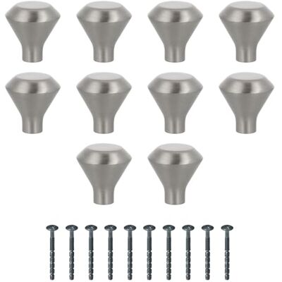 Amig Confezione da 10 Pomelli per mobili Ø32 mm Colore Nichel Spazzolato Realizzato in Alluminio Per cassetti e armadi da cucina e bagno con stile moderno decorativo e uso Mod. Amig Confezione da 10 Pomelli per mobili Ø32 mm Colore Nichel Spazzolato Realizzato in Alluminio Per cassetti e armadi da cucina e bagno con stile moderno decorativo e uso Mod.