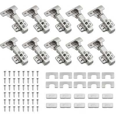 GTV Cerniera per mobili ECHC H04, sormonto totale con chiusura ammortizzata, Clip-On, scodellino 35 mm, Nichel, 10 pezzi GTV Cerniera per mobili ECHC H04, sormonto totale con chiusura ammortizzata, Clip-On, scodellino 35 mm, Nichel, 10 pezzi