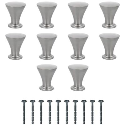Amig Confezione da 10 Pomelli per mobili Diametro Ø20 mm Colore Nichel Spazzolato Realizzato in Zamak Maniglie per cassetti e armadi da cucina e bagno dallo stile moderno Mod. Amig Confezione da 10 Pomelli per mobili Diametro Ø20 mm Colore Nichel Spazzolato Realizzato in Zamak Maniglie per cassetti e armadi da cucina e bagno dallo stile moderno Mod.