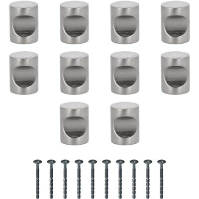 Amig Confezione da 10 Pomelli per mobili Ø20 Mm Colore Nichel Spazzolato Realizzato in Zamak Per cassetti e armadi da cucina e bagno con stile moderno decorativo e utilizzo comodo Mod. Amig Confezione da 10 Pomelli per mobili Ø20 Mm Colore Nichel Spazzolato Realizzato in Zamak Per cassetti e armadi da cucina e bagno con stile moderno decorativo e utilizzo comodo Mod.