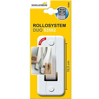 Schellenberg Placca avvolgibili Duo Maxi: 23 mm di Larghezza del Nastro, Piastra spaziatura dei Fori 10,5 cm, Bianco, Senza Rimuovere la Cinghia della tapparella Schellenberg Placca avvolgibili Duo Maxi: 23 mm di Larghezza del Nastro, Piastra spaziatura dei Fori 10,5 cm, Bianco, Senza Rimuovere la Cinghia della tapparella