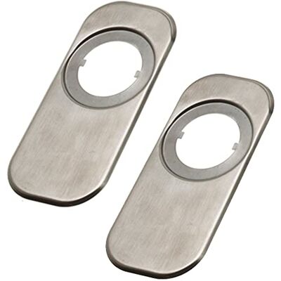Jdel Confezione da 2 pezzi di fissaggio per scudi di sicurezza per serrature 165 x 74 mm per evitare di graffiare le porte con le chiavi a forma rettangolare ottone cromato opaco Jdel Confezione da 2 pezzi di fissaggio per scudi di sicurezza per serrature 165 x 74 mm per evitare di graffiare le porte con le chiavi a forma rettangolare ottone cromato opaco