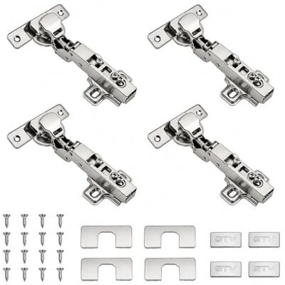 GTV Cerniera angolare HCKT 45° con chiusura ammortizzata, Clip-On, scodellino 35 mm, Nichel, 4 pezzi GTV Cerniera angolare HCKT 45° con chiusura ammortizzata, Clip-On, scodellino 35 mm, Nichel, 4 pezzi
