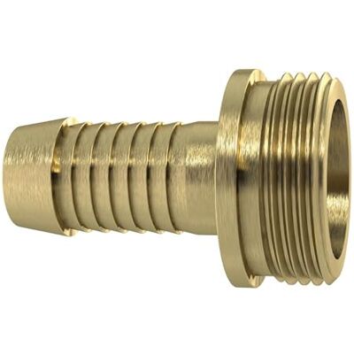 RIEGLER KS Tools Giunto a vite per tubo flessibile 1/3, G 1 x 19 mm, a tenuta piatta, con cintura, versione resistente, in ottone lucido RIEGLER KS Tools Giunto a vite per tubo flessibile 1/3, G 1 x 19 mm, a tenuta piatta, con cintura, versione resistente, in ottone lucido
