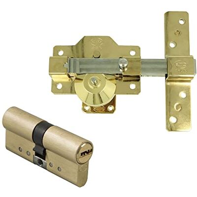 Amig Set Sicurezza Serratura + Cilindro Fermo Multipunto 5 Chiavi Casa e Ufficio Serrature Porte Ferro Scrocco Elettrico Oro, 70 (30-40) Serratura Acciaio, Cilindro Ottone Amig Set Sicurezza Serratura + Cilindro Fermo Multipunto 5 Chiavi Casa e Ufficio Serrature Porte Ferro Scrocco Elettrico Oro, 70 (30-40) Serratura Acciaio, Cilindro Ottone