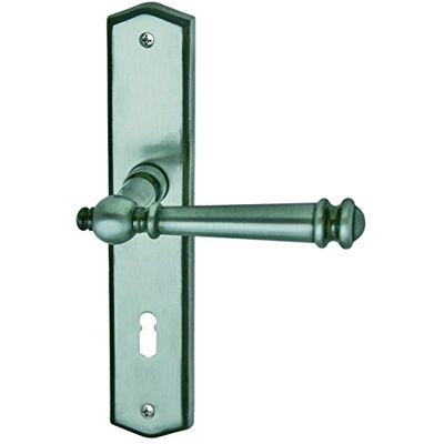 Alpertec Mount Blance, Set maniglia per porta in ottone, colore: Grigio acciaio, Alpertec Mount Blance, Set maniglia per porta in ottone, colore: Grigio acciaio,