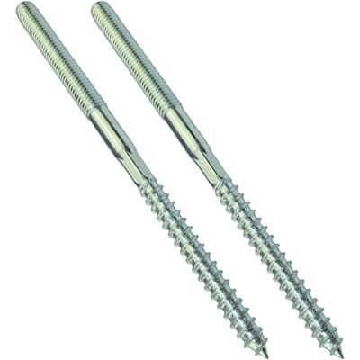 Aerzetix C44773 Set di 2 Vite a doppio filetto prigioniero punto vite metallo/legno con o senza tasselli Ø8x140mm acciaio zincato colore argento Aerzetix C44773 Set di 2 Vite a doppio filetto prigioniero punto vite metallo/legno con o senza tasselli Ø8x140mm acciaio zincato colore argento